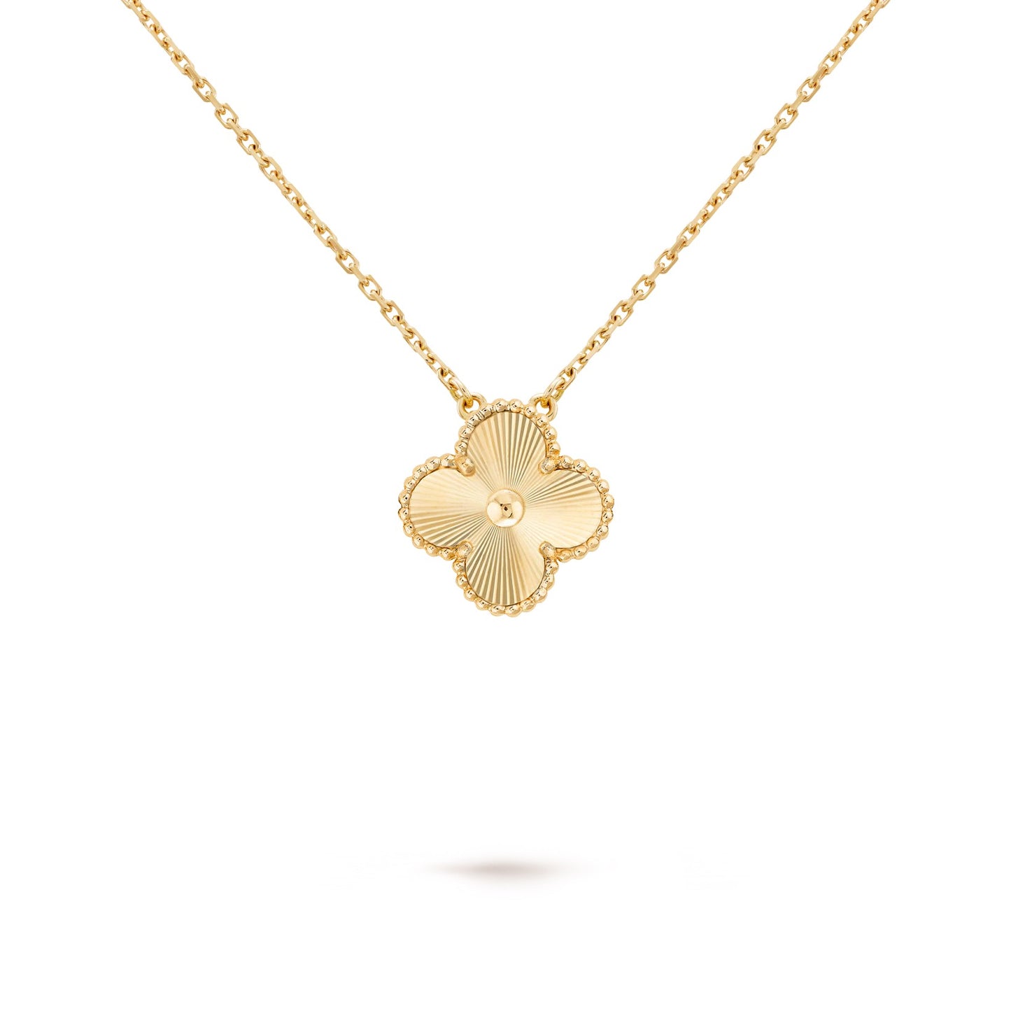 Laser Clover Necklace - Gold