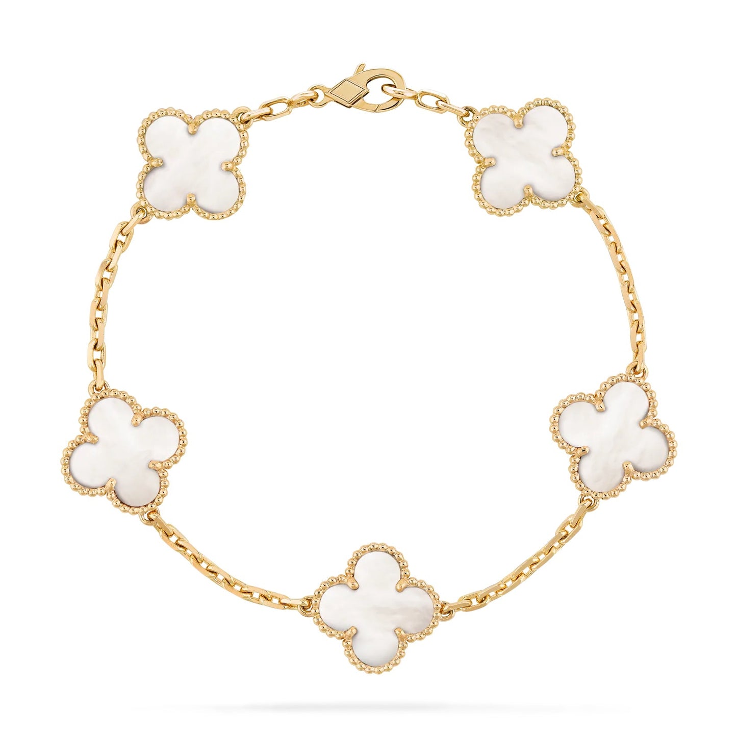 White Clover Bracelet - Gold