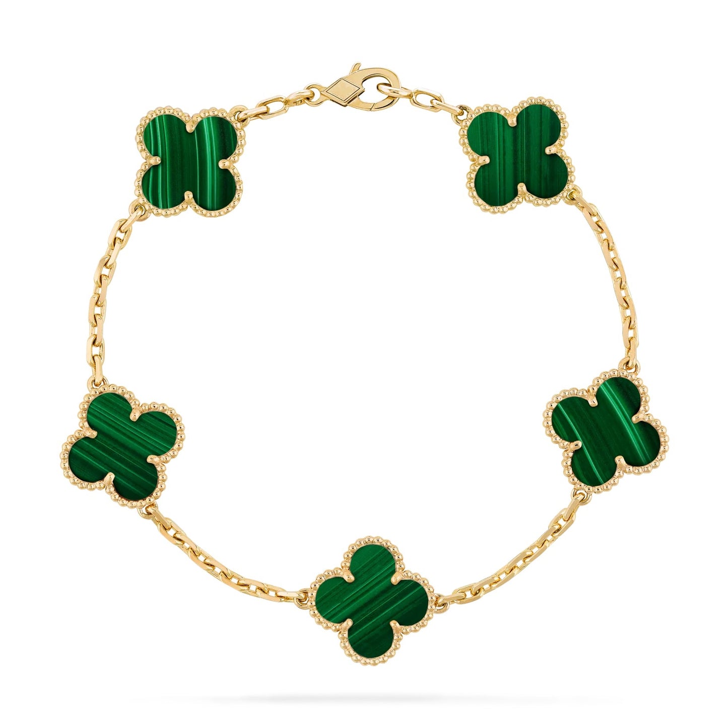 Green Clover Bracelet - Gold