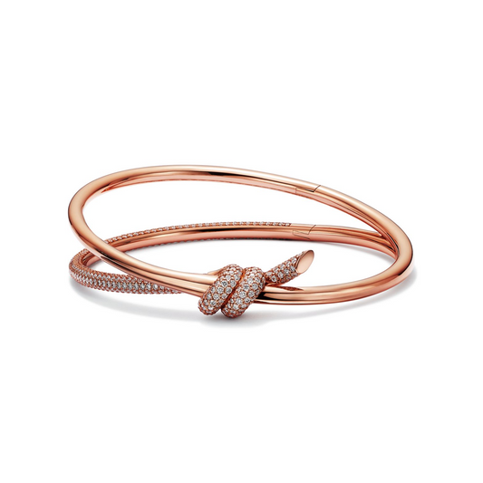 Rhinestone Link Bracelet - Rose Gold